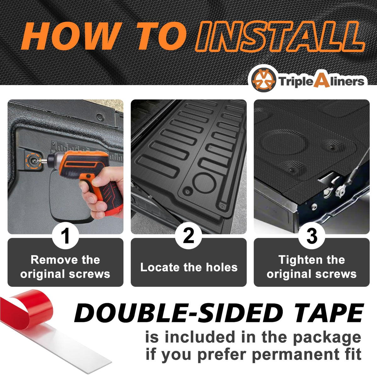 TripleAliners edge contour detail showing flush fit and coverage benefit