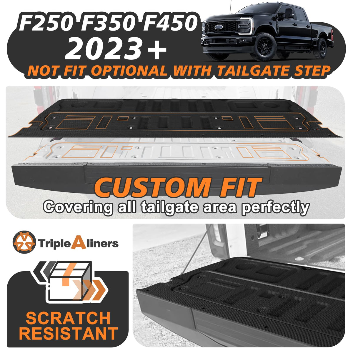 TripleAliners mat with tools to show size and heavy-duty protection