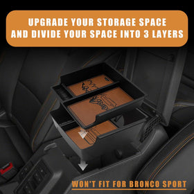 TripleAliners top-down view displaying compartment layout for phones, keys and small items
