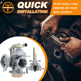 Triumilynn carburetor installed on ATV illustrating improved fuel flow