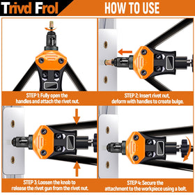 Trivd Frol close-up of jaw mechanism demonstrating precise, clean rivet nut setting