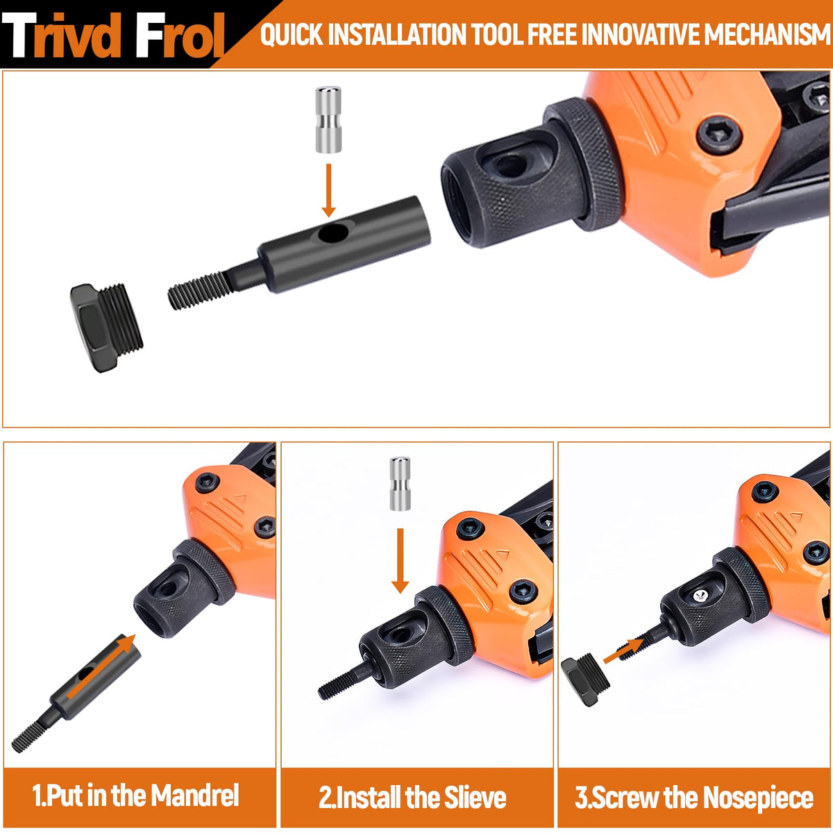 Trivd Frol ergonomic TPR handle close-up for reduced hand fatigue and better control