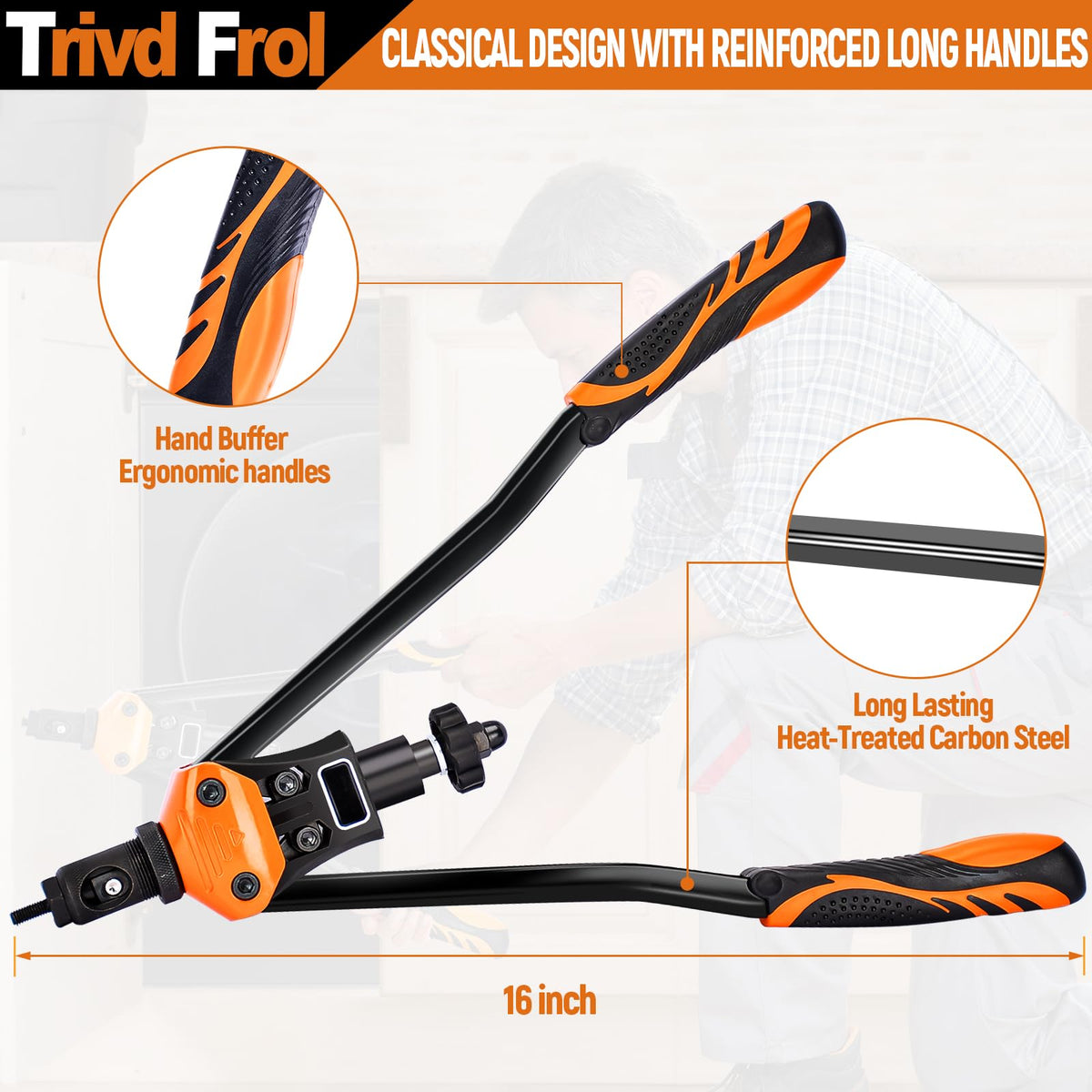 Trivd Frol with installed 1/4-20 mandrel ready for immediate use out of the box