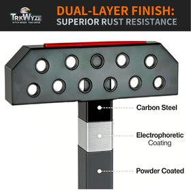 TrkWyze side profile installed in hitch showing low-profile clearance benefit
