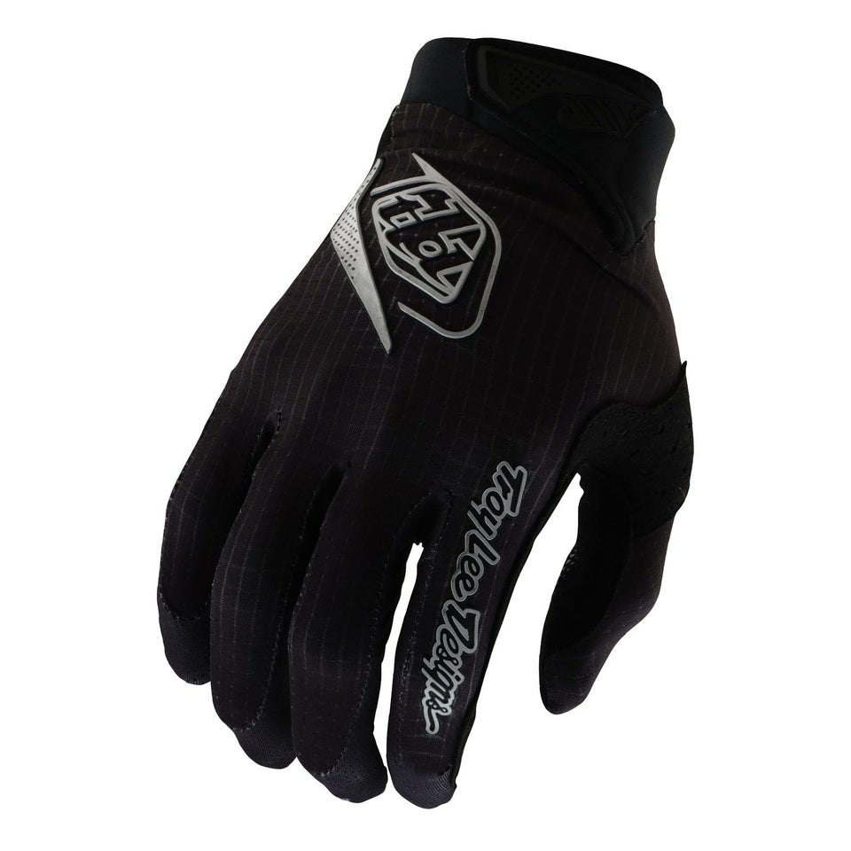 Troy Lee Designs Air Glove front view showing mono black fit and grip benefit