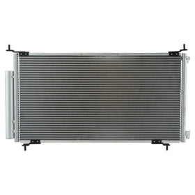 TRQ condenser front view showing direct-fit mounting and quick replacement benefit