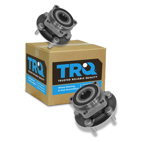 TRQ front hub assembly packaging showing brand and ready-to-install benefit
