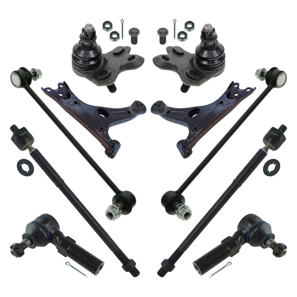 TRQ front kit packaging showing contents and fitment benefit