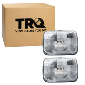 TRQ front view sealed-beam headlight showing clean lens and precise fit for easy replacement