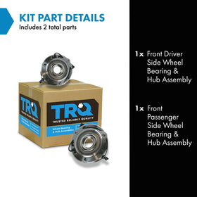 TRQ hub assembly front-face close-up highlighting secure lug mounting