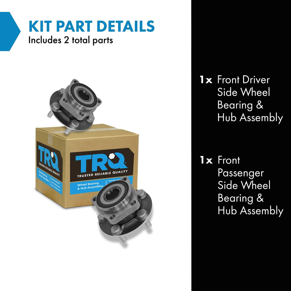 TRQ hub bearing close-up showing seals and precision for quieter rotation