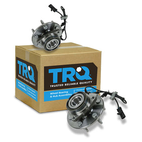 TRQ front hub packaging showing both assemblies and included protection, ensures correct pair fit