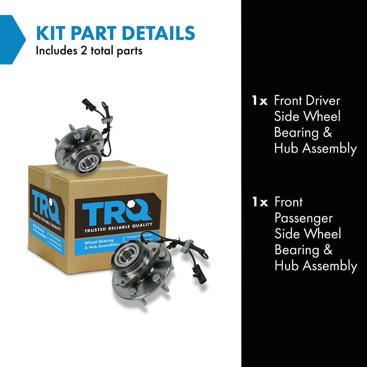 TRQ side profile highlighting bolt holes and mounting surface for precise OE-style alignment