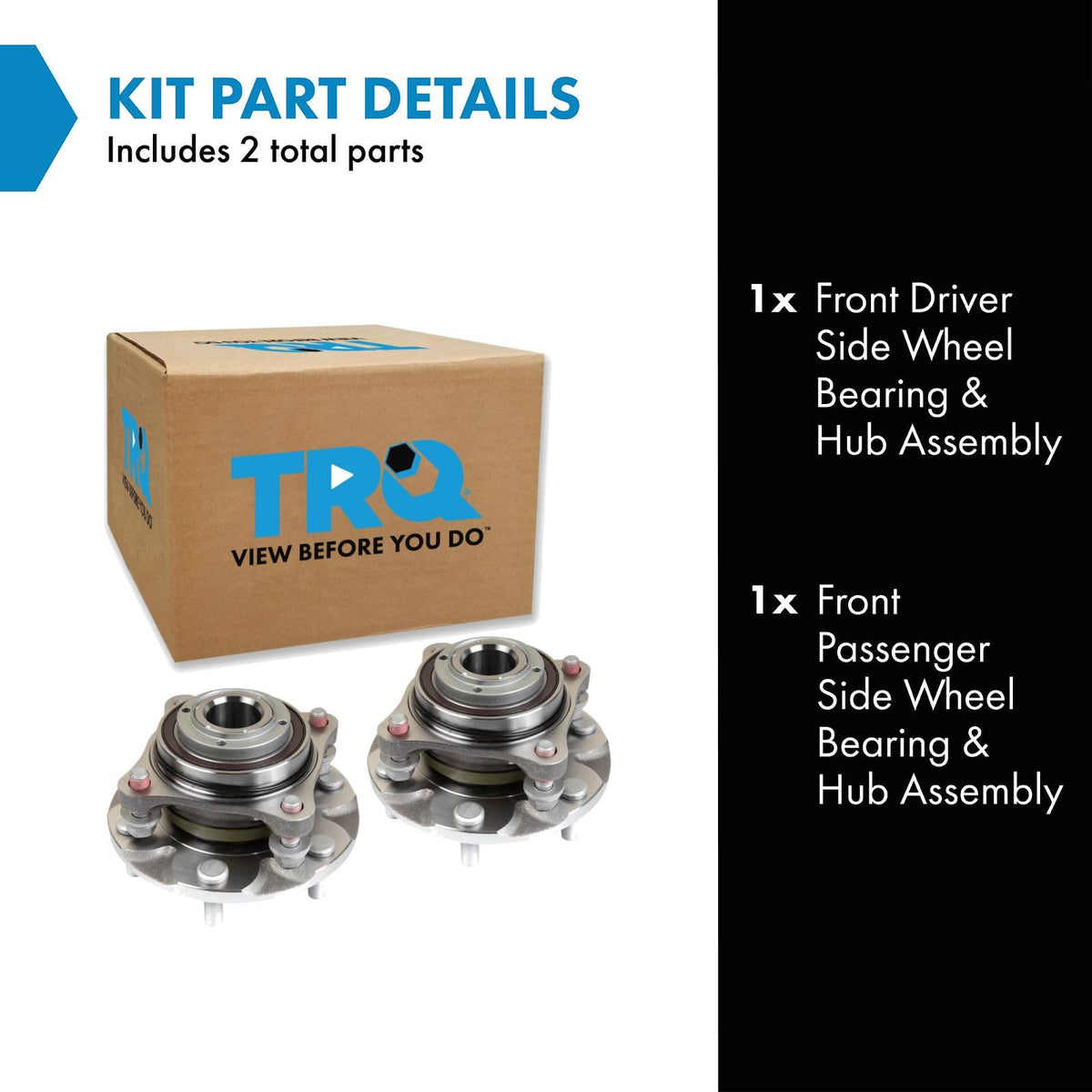 TRQ hub side profile with ABS ring visible for reliable sensor compatibility