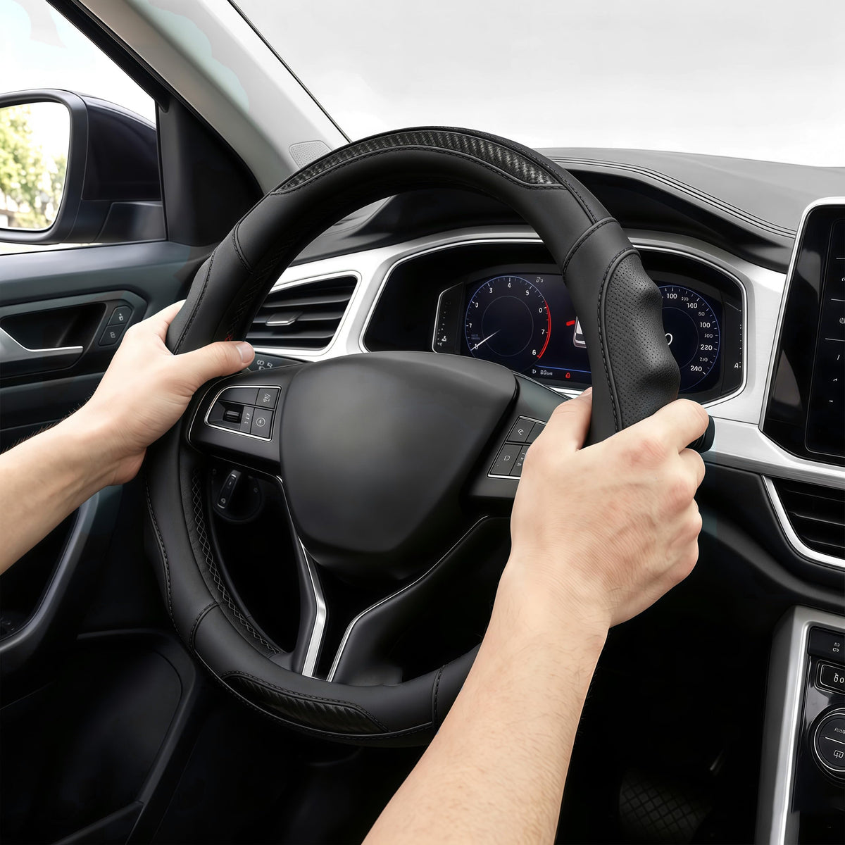 TRROCC inner anti-slip lining visible to show secure fit and improved steering control