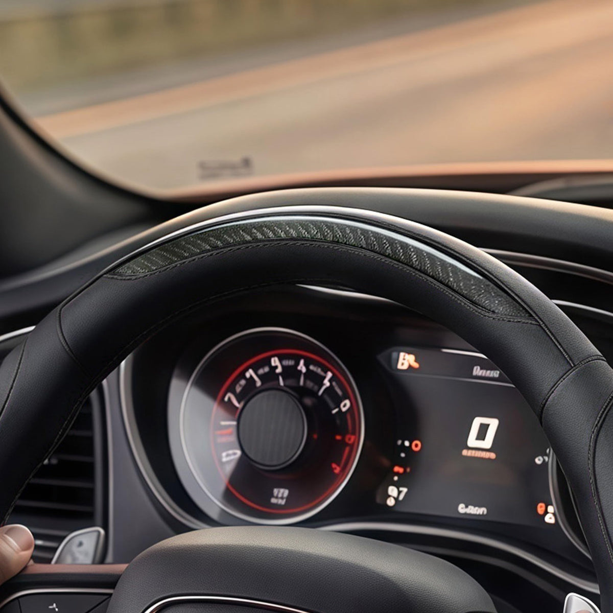 TRROCC installed on car wheel demonstrating snug fit and enhanced grip while driving