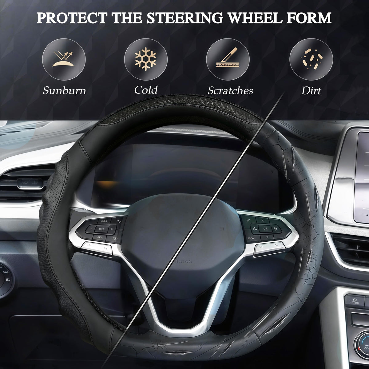 TRROCC beside ruler showing fit for 14.5–15 inch wheels and clear sizing benefit