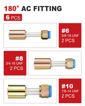 TRUCFUSION assortment of 90°, 45°, and straight fittings illustrating angle options for flexibility