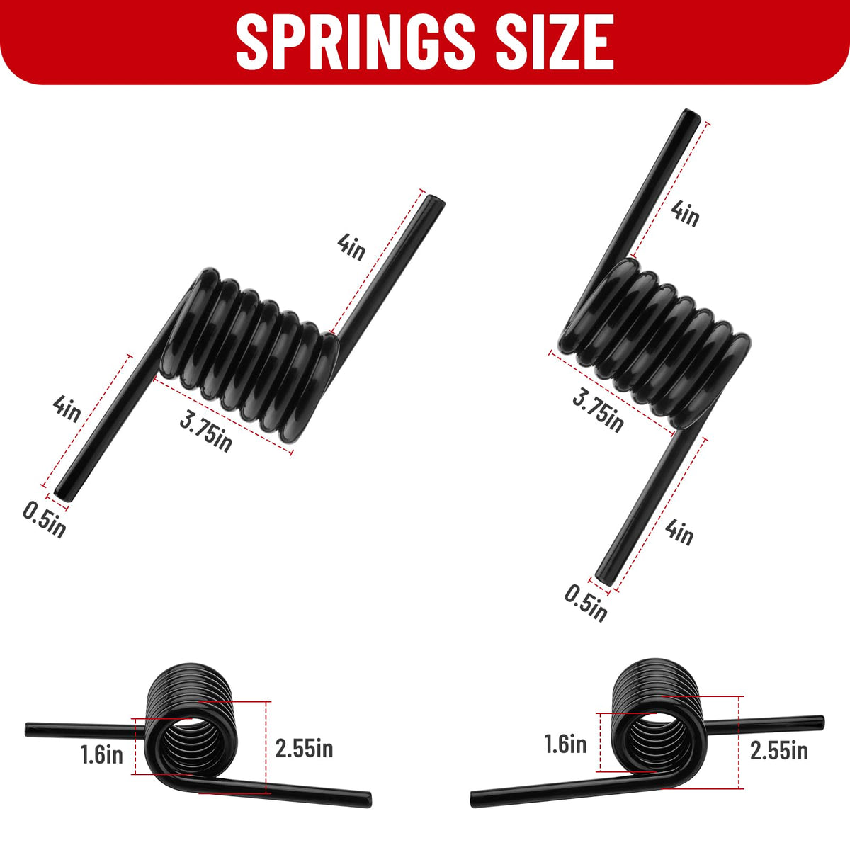 TRUCFUSION labeled left and right spring pair for balanced ramp support benefit