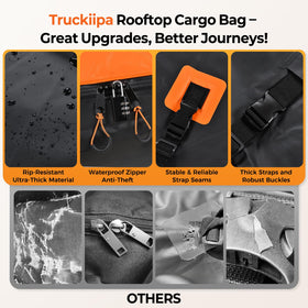 Truckiipa anti-slip mat and six safety hooks displayed for secure, scratch-free mounting