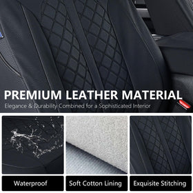 Truckiipa faux-leather texture close-up showing waterproof, easy-clean surface