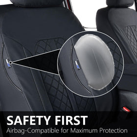 Truckiipa headrest covers and buckle cutouts maintain safety and accessibility