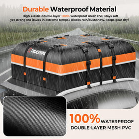 Truckiipa double-layer PVC and 1000D fabric close-up showing durable weatherproof texture