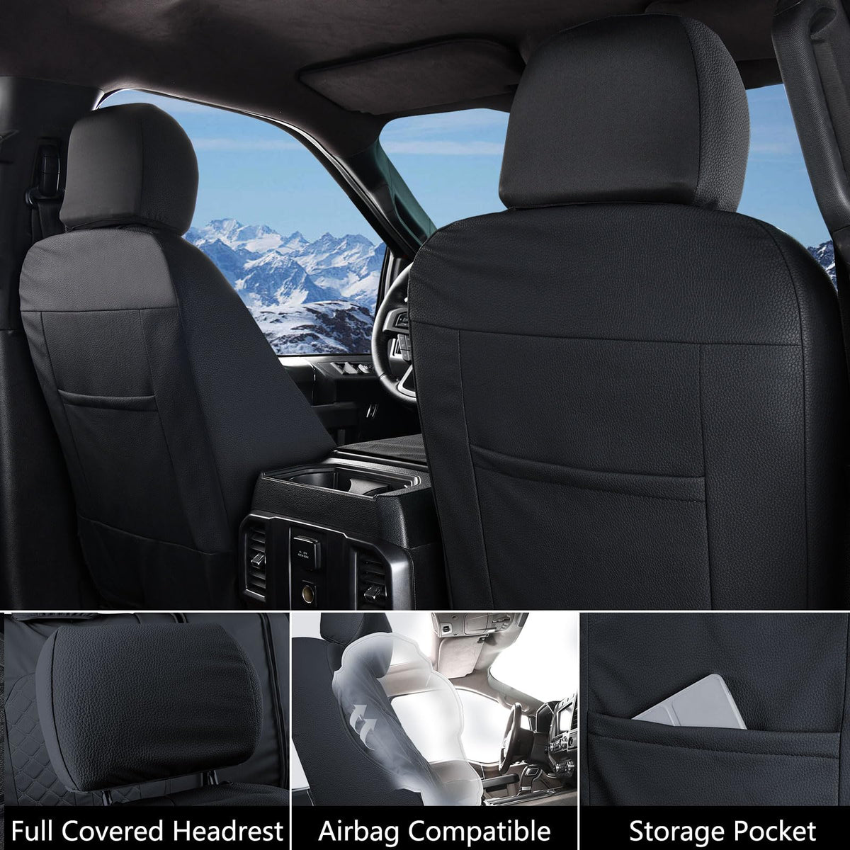 Truckiipa rear 60/40 split cover detail preserving seat function and access