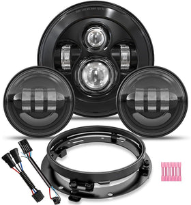 TRUCKMALL front view 7-inch headlight showing design and improved road visibility