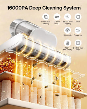 Trucozie close-up of UV-C lamp and heat elements for targeted surface refresh