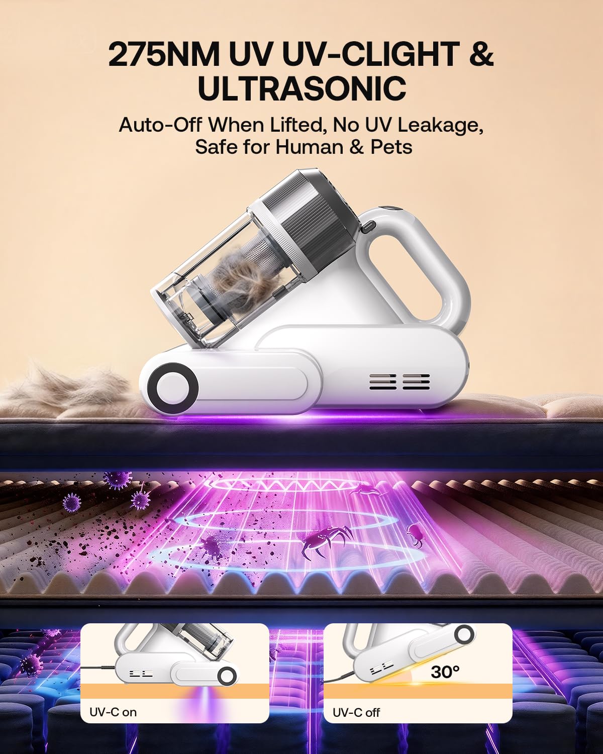 Trucozie dual-cup assembly and H11 HEPA filter capturing fine particles