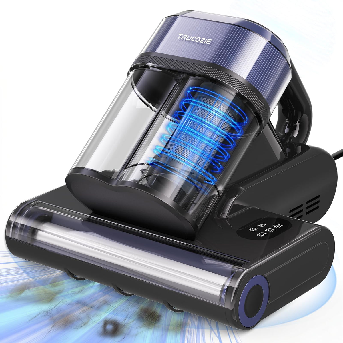 Trucozie front view showing controls and LED sensor for guided cleaning benefit
