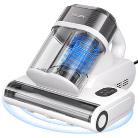 Trucozie front view on mattress showing compact design and cleaning benefit