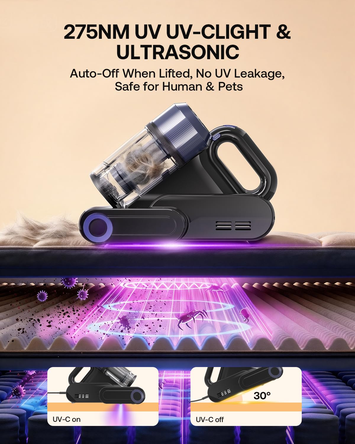 Trucozie next to hand to show compact size and easy maneuverability