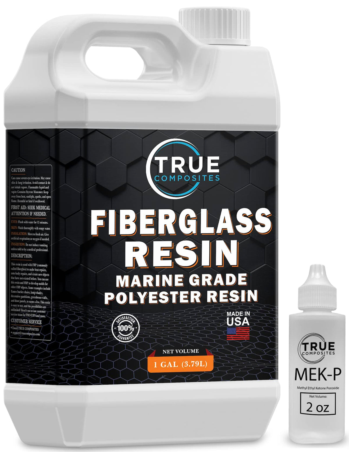 True Composites front packaging showing 1-gallon resin, clear labeling and durability