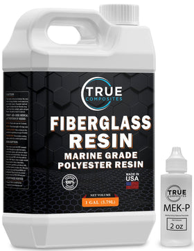 True Composites front packaging showing 1-gallon resin, clear labeling and durability