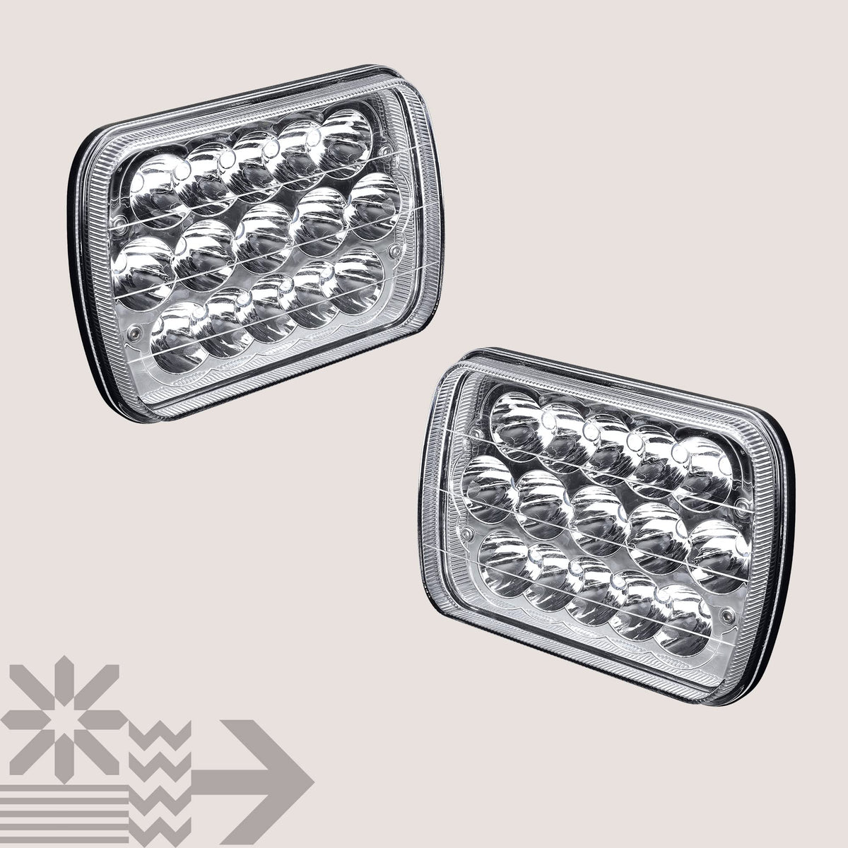 ONLINE LED STORE TRUE MODS night beam pattern showing crisp white illumination benefit