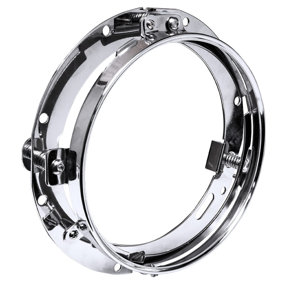 ONLINE LED STORE True Mods chrome bracket front view shows neat fit and durability