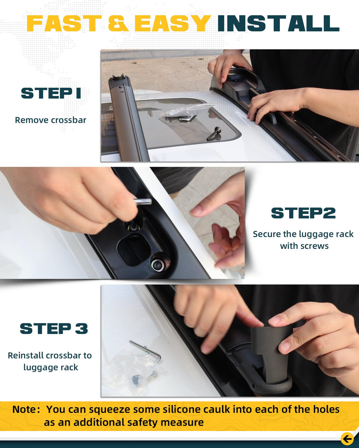 Trumgeta included hardware and packaging for easy 15-minute install