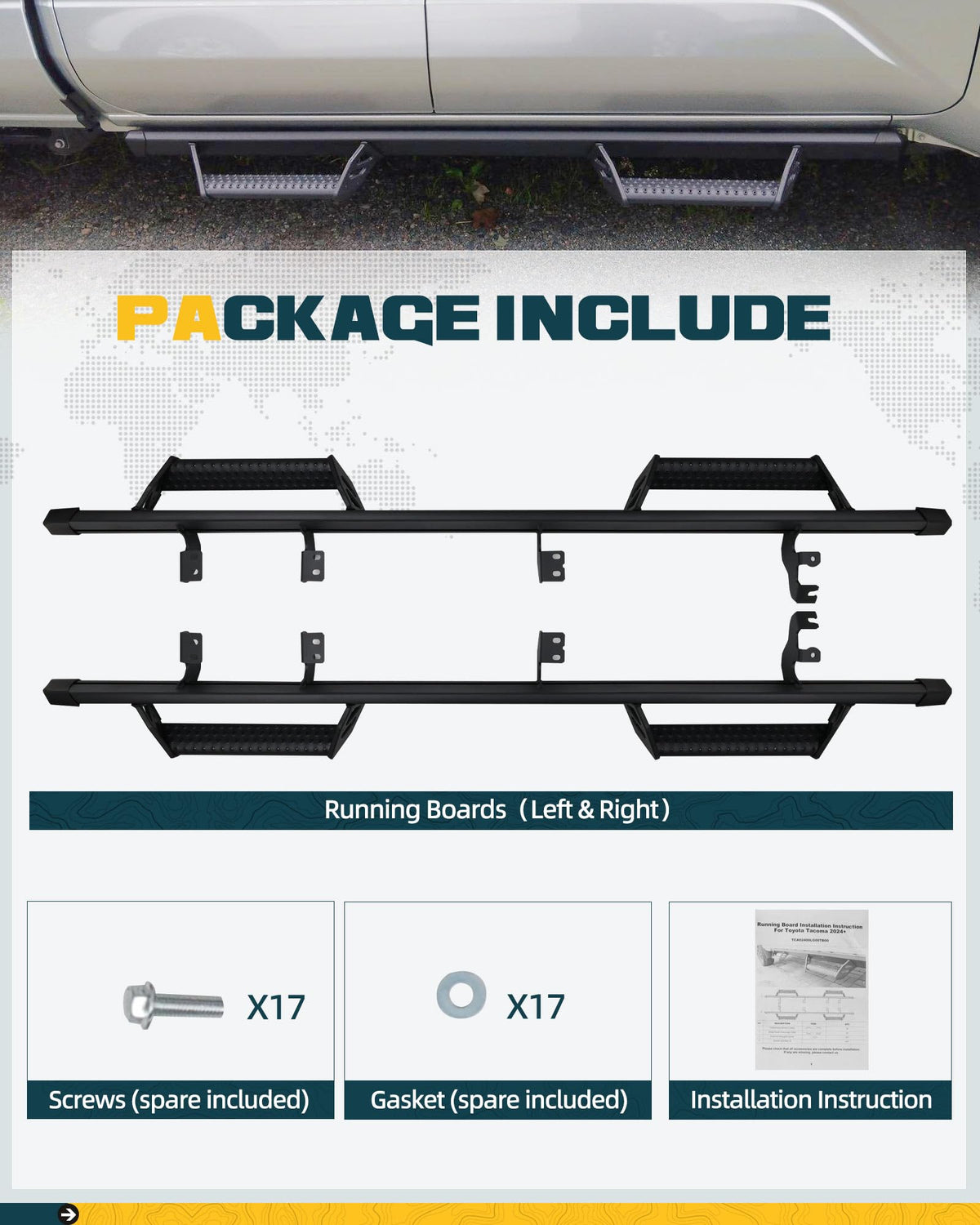 Trumgeta installation template guide clarifying bolt-on placement