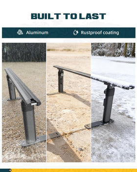 Trumgeta rack shown with person for scale highlighting compact profile