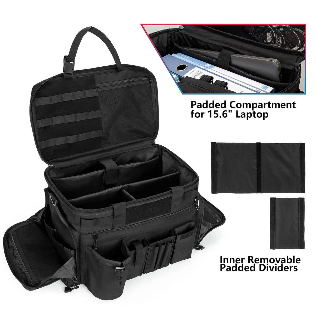 Trunab MOLLE webbing detail with attached flashlight for customizable storage