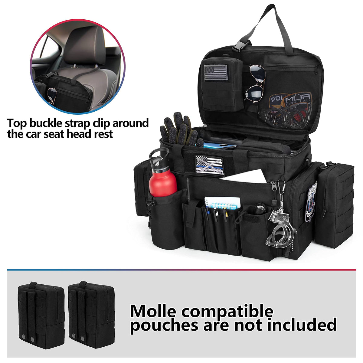 Trunab padded laptop compartment protecting a 15.6 inch laptop during transport