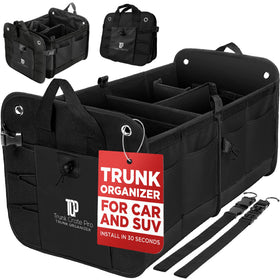 TRUNKCRATEPRO front view showing full black organizer and capacity benefit