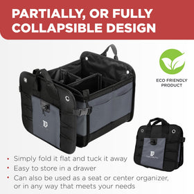 TRUNKCRATEPRO installed in SUV trunk holding gear to prevent shifting