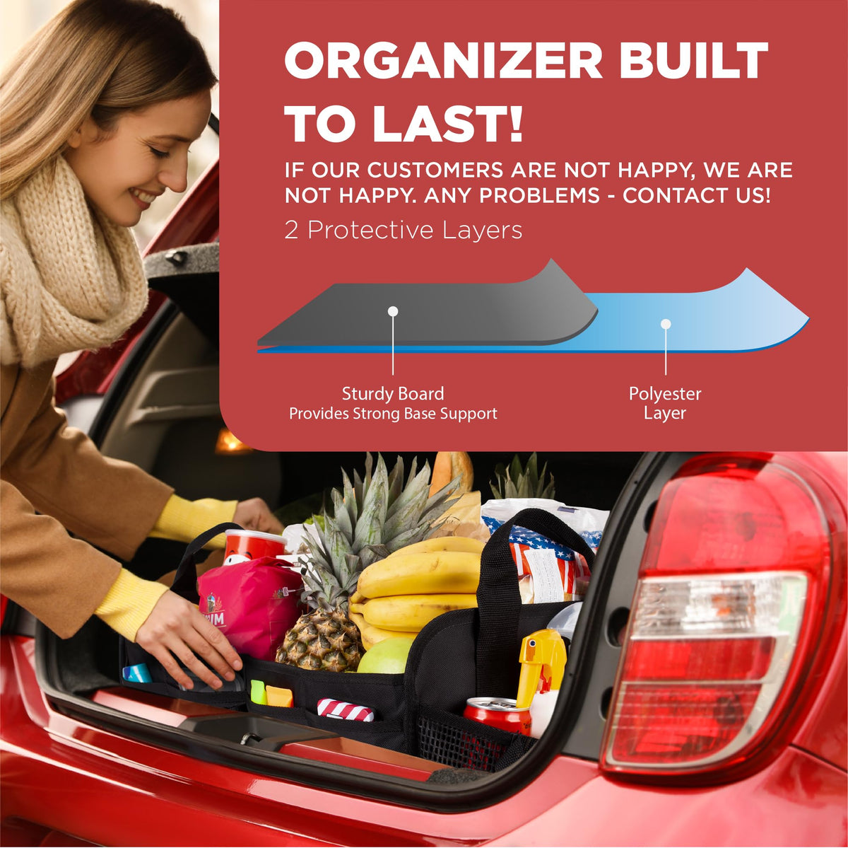 TRUNKCRATEPRO placed in an SUV trunk showing space-saving benefit