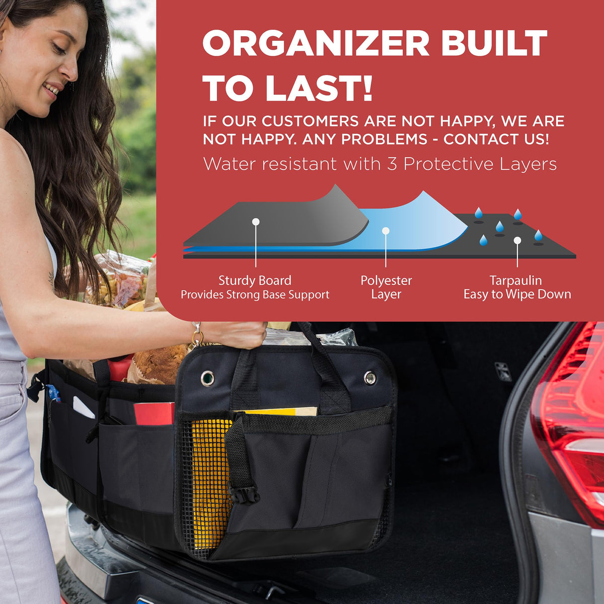 TRUNKCRATEPRO side pockets close-up showing easy-access storage benefit