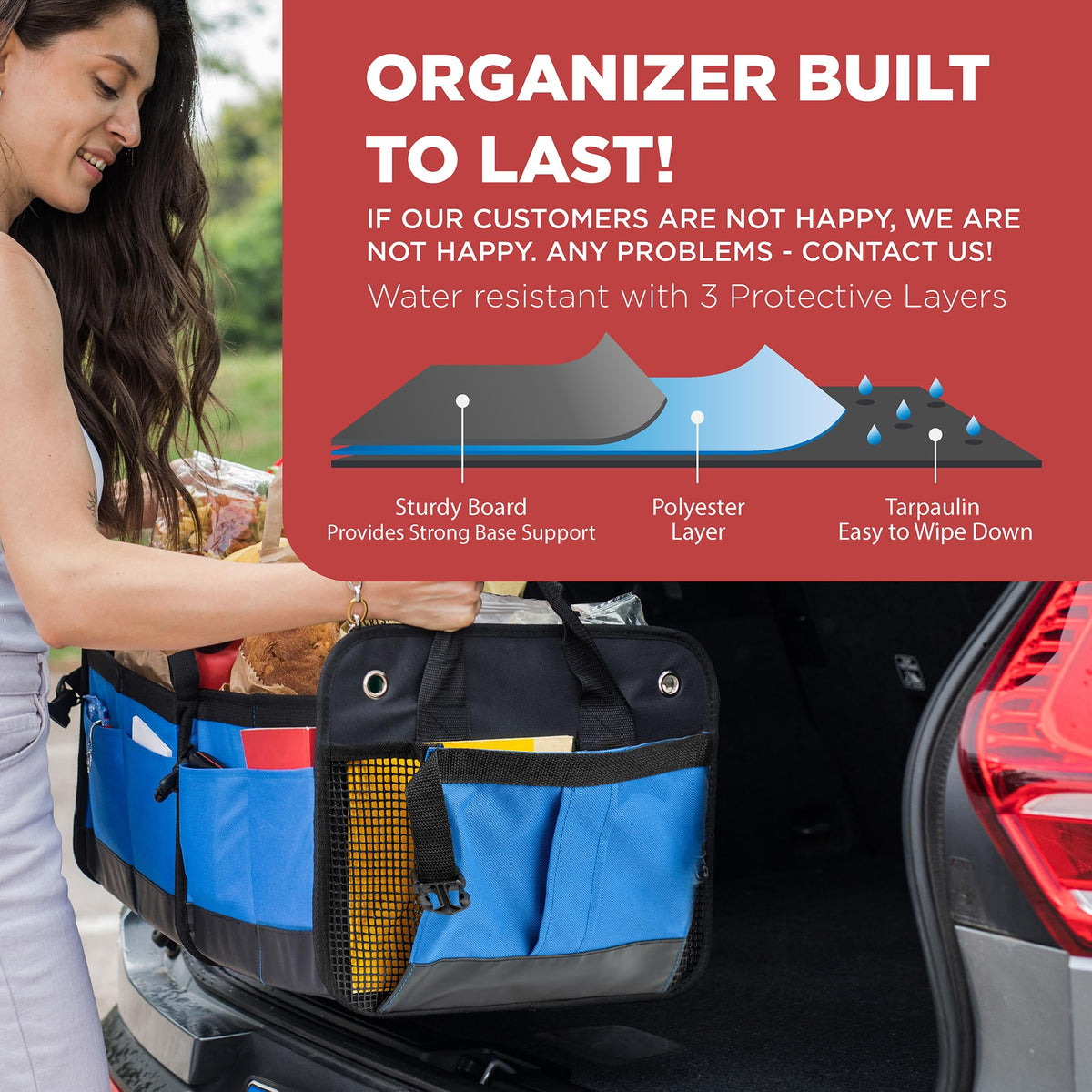TRUNKCRATEPRO being wiped clean to show water-resistant easy maintenance