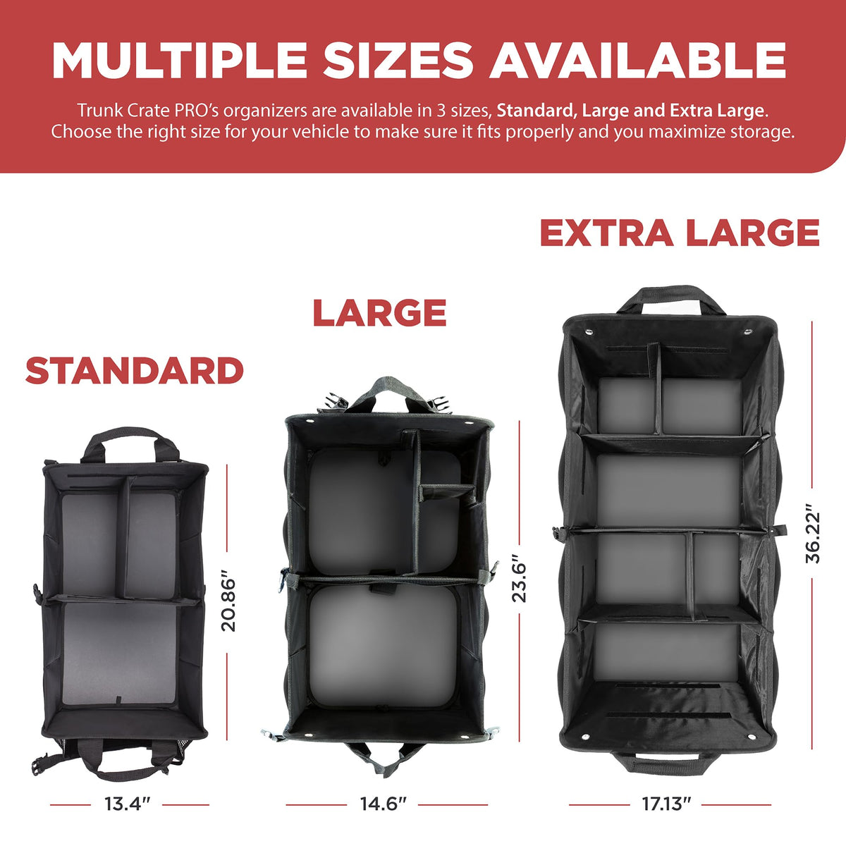 TRUNKCRATEPRO XL folded flat illustrating compact storage advantage