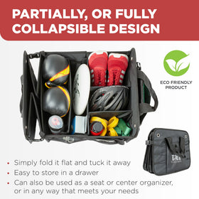 TRUNKCRATEPRO folded flat for compact storage and convenient trunk space saving